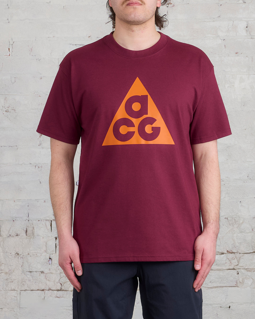 Nike ACG HBR Logo Short-Sleeve T-Shirt Night Maroon