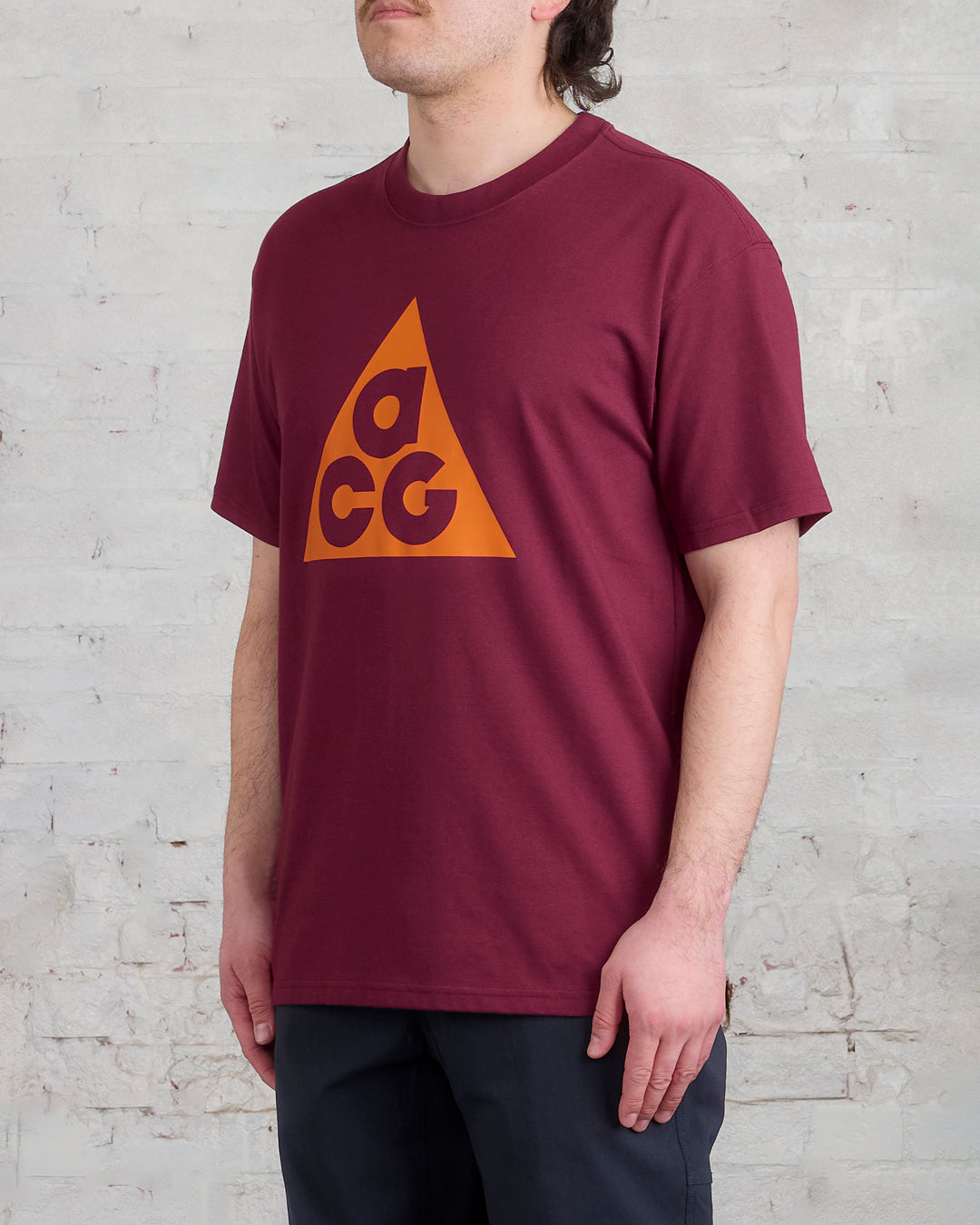 Nike ACG HBR Logo Short-Sleeve T-Shirt Night Maroon