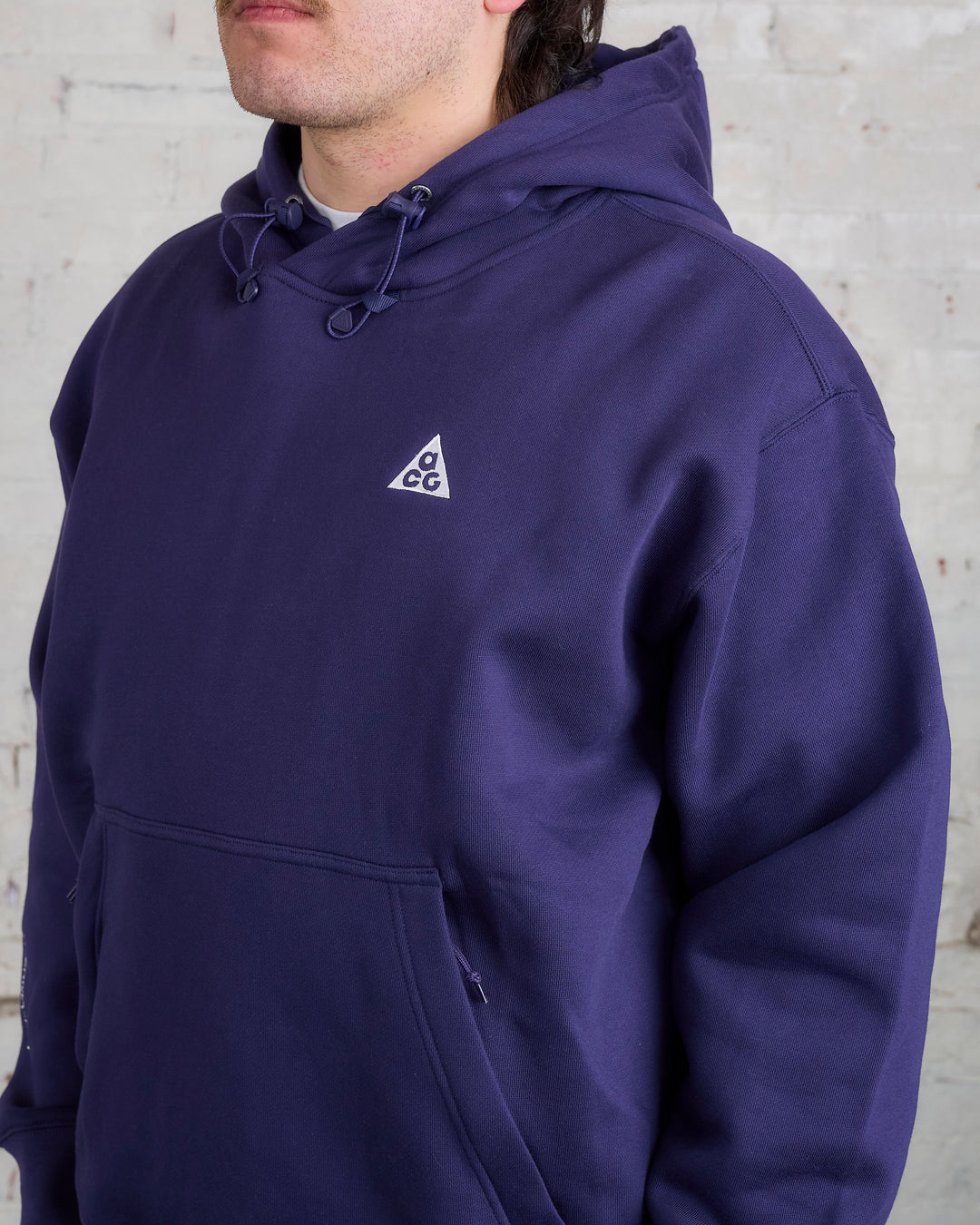 Nike ACG Therma-FIT "Tuff Fleece" Hooded Sweatshirt Purple Ink Summit White Summit White