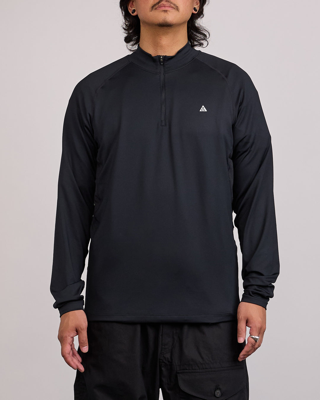 Nike ACG Wildsee Dri-FIT 1/4-Zip Long-Sleeve Hiking Top Black Summit White