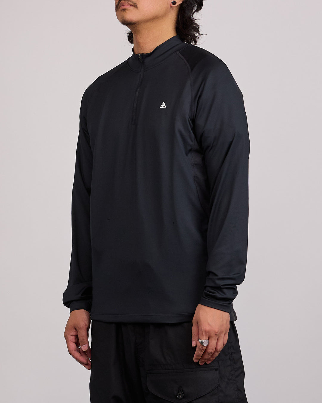 Nike ACG Wildsee Dri-FIT 1/4-Zip Long-Sleeve Hiking Top Black Summit White
