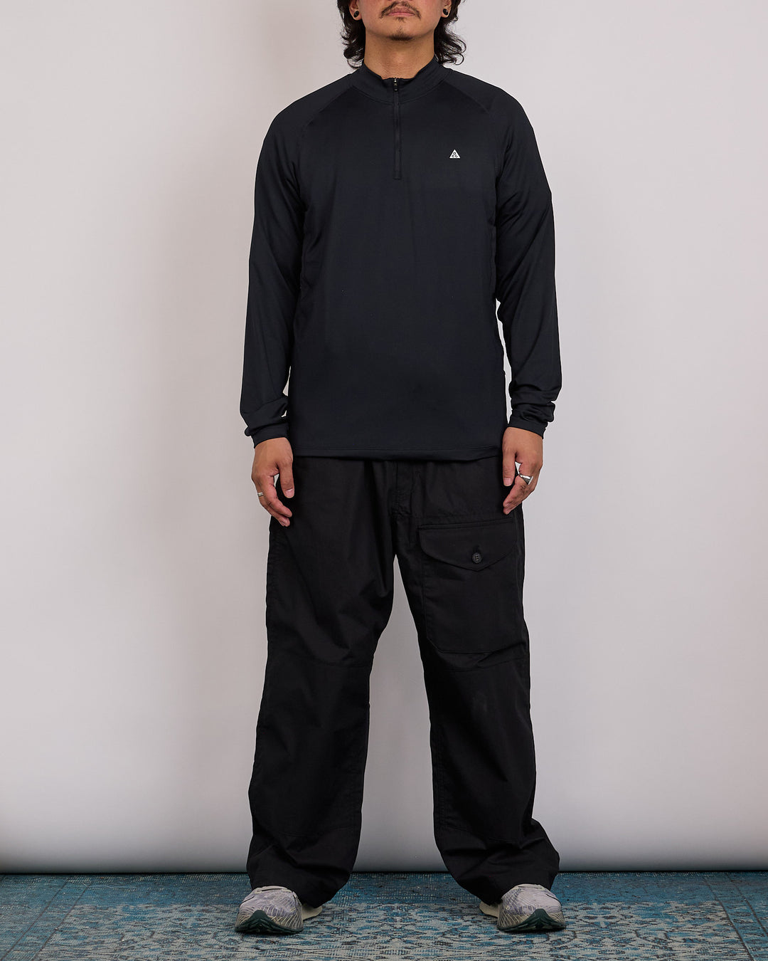 Nike ACG Wildsee Dri-FIT 1/4-Zip Long-Sleeve Hiking Top Black Summit White