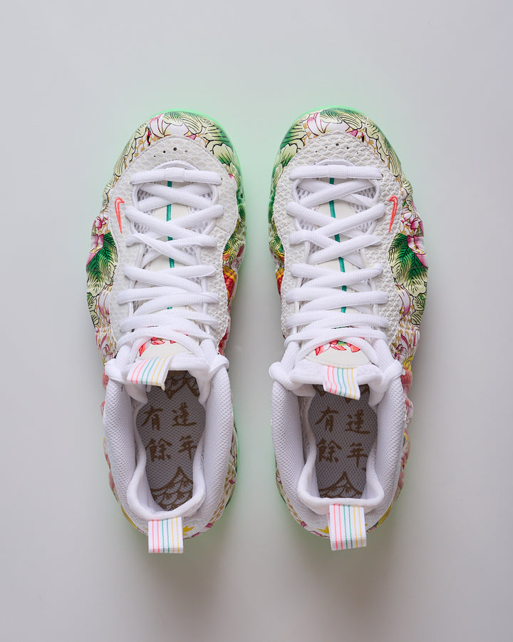 Nike Air Foamposite One Premium “Tianjin 2.0” White Lt Poison Green-Black-Lava Glow IR2078-100