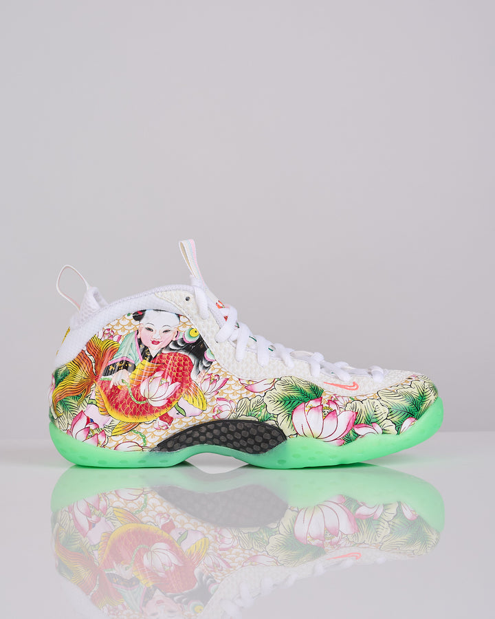 Nike Air Foamposite One Premium “Tianjin 2.0” White Lt Poison Green-Black-Lava Glow IR2078-100