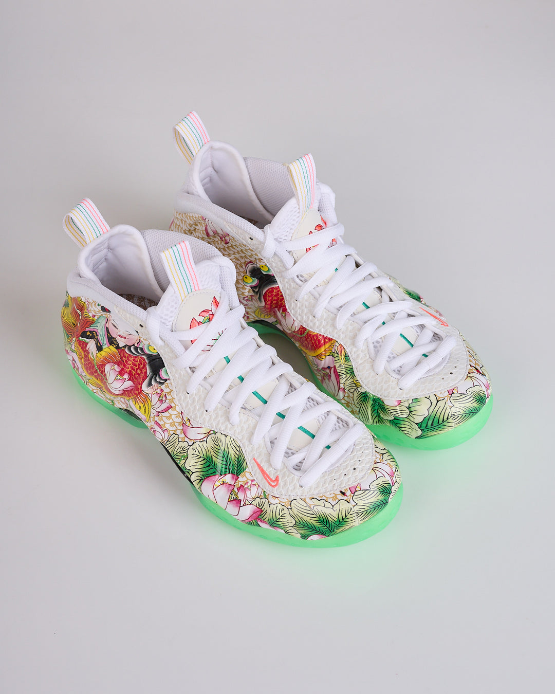 Nike Air Foamposite One Premium “Tianjin 2.0” White Lt Poison Green-Black-Lava Glow IR2078-100