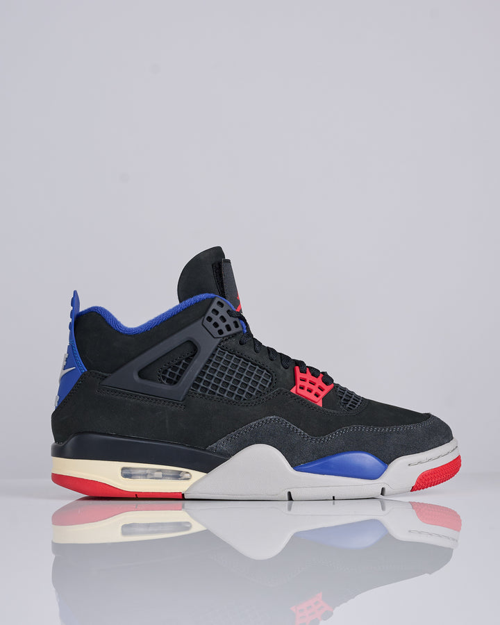 Nike Air Jordan 4 Retro Black/Fire Red-Deep Royal Blue