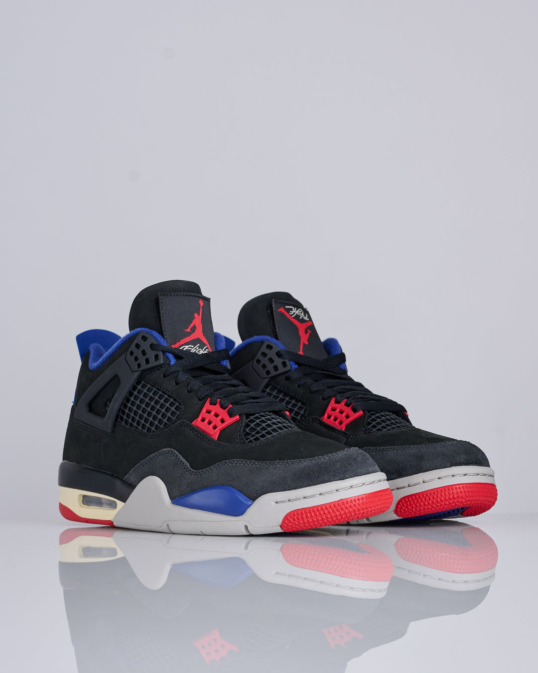Nike Air Jordan 4 Retro Black/Fire Red-Deep Royal Blue