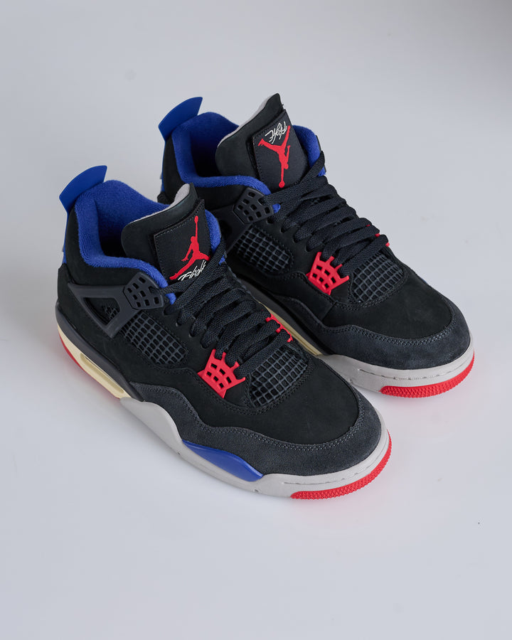 Nike Air Jordan 4 Retro Black/Fire Red-Deep Royal Blue