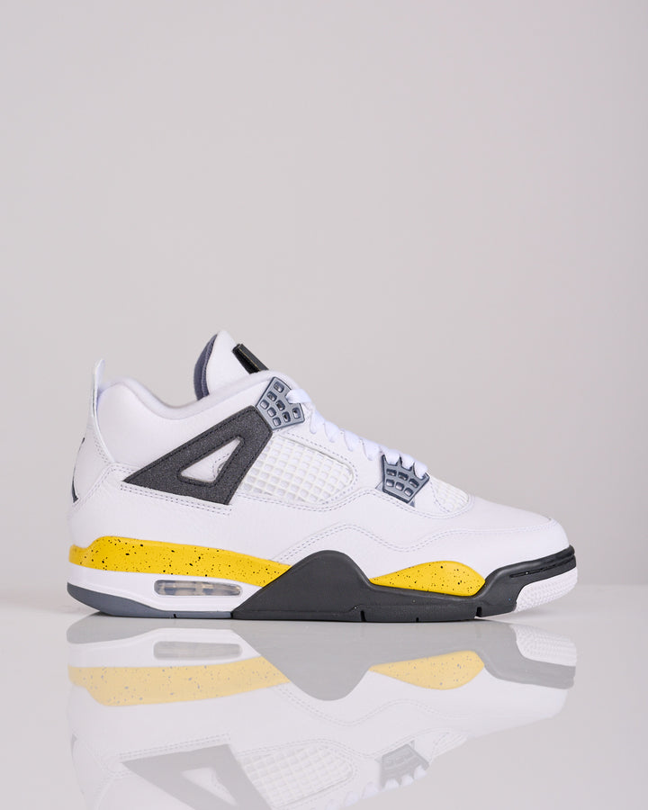 Nike Air Jordan 4 Retro "Tour Yellow" White Tour Yellow-Dark Blue Grey-Black IO2463-102