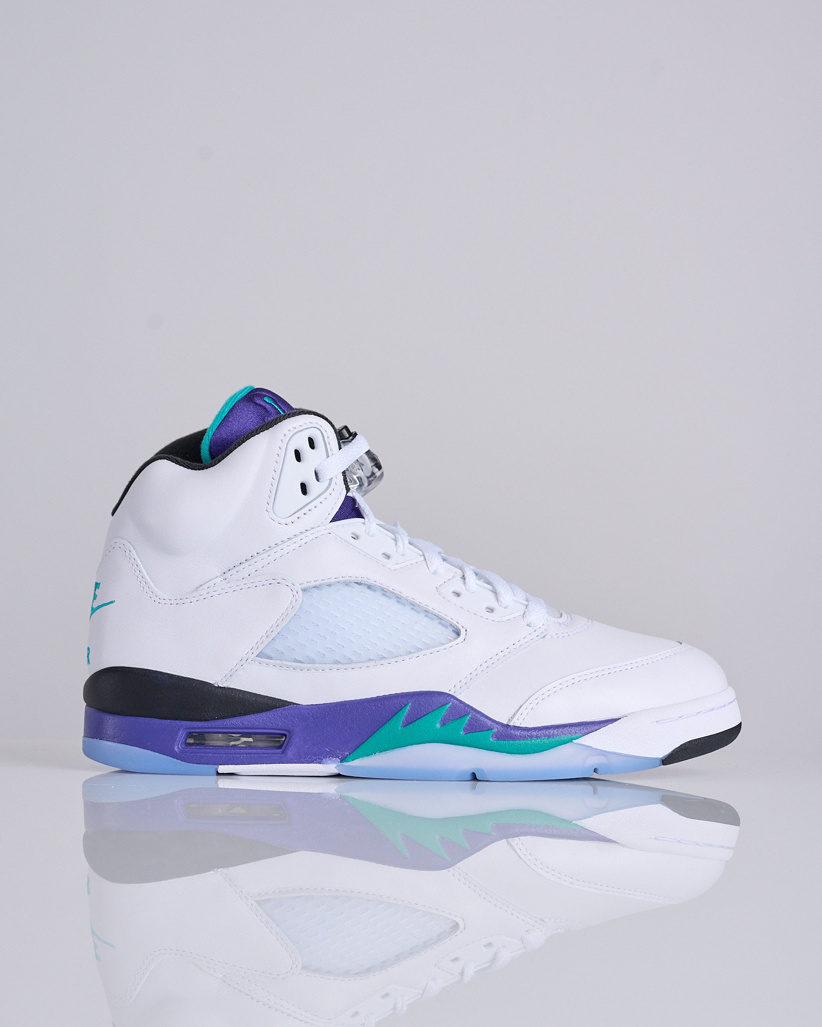 Nike Air Jordan 5 Retro White New Emerald-Grape Ice-Black Nike Air Jordan 5 Retro White New Emerald-Grape Ice-Black