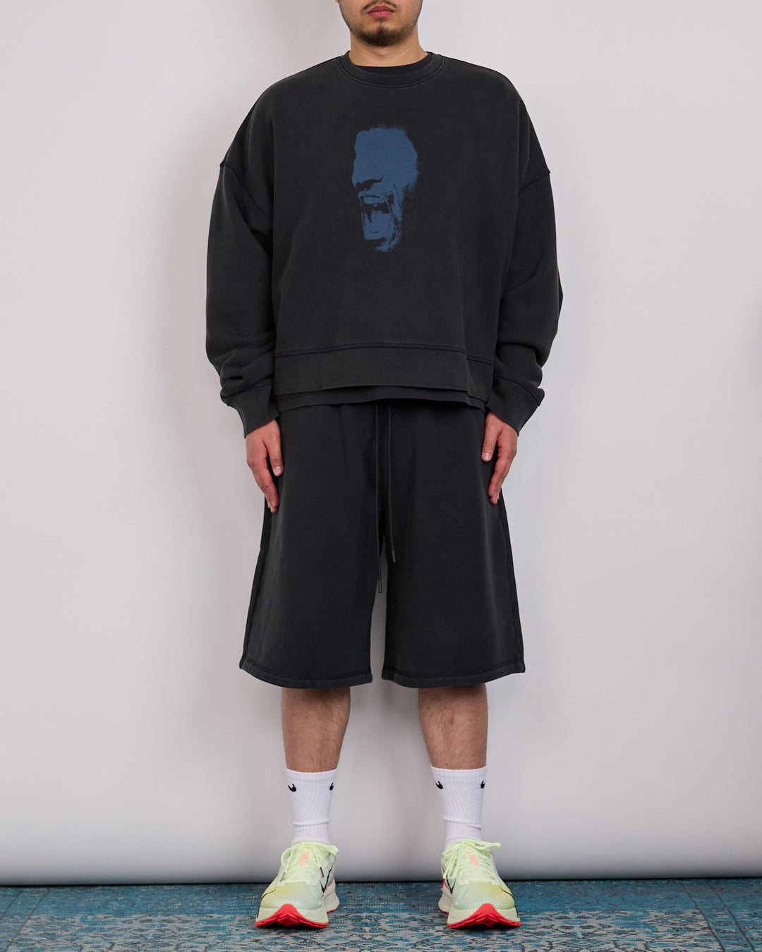 Nike Air Jordan IH Cropped Fleece Crew-Neck Sweatshirt