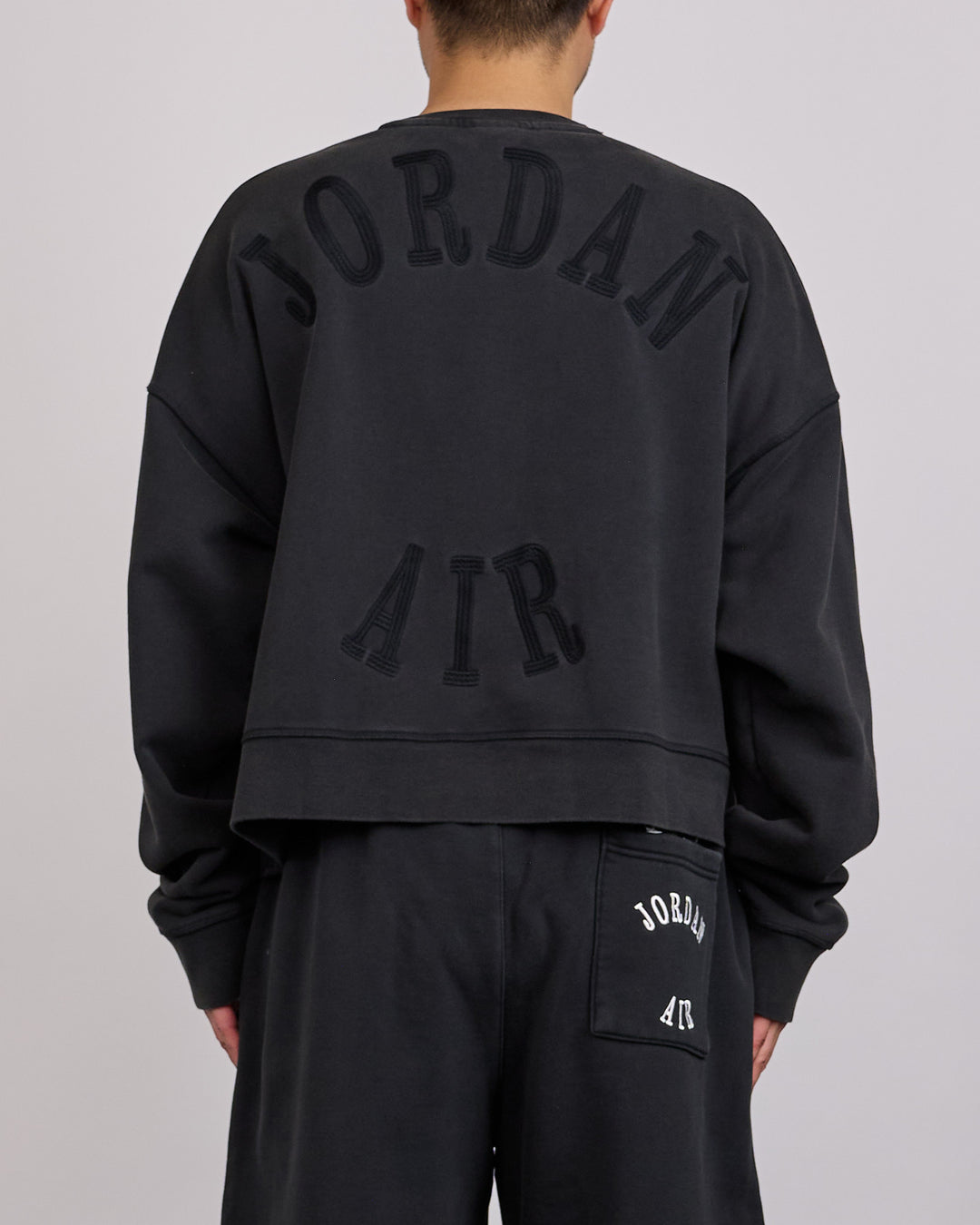 Nike Air Jordan IH Cropped Fleece Crew-Neck Sweatshirt