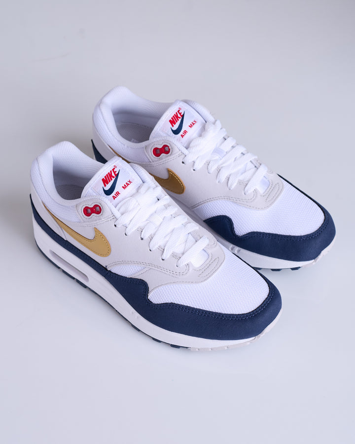 Nike Men's Air Max 1 Obsidian/Metallic Gold-White