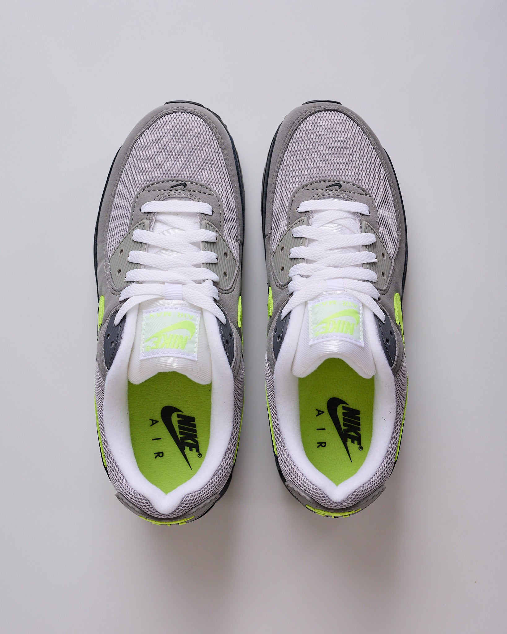 Nike Air Max 90 Black Neon Yellow-Cool Grey IQ0289 010 – LESS 17