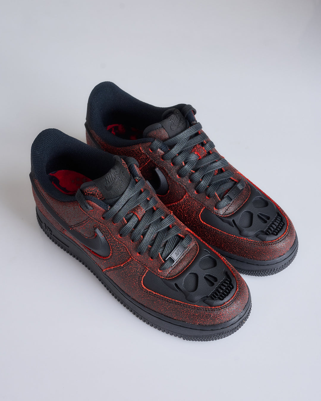 Nike Men's Air Force 1 Retro Black Black-Crimson HV2016 001