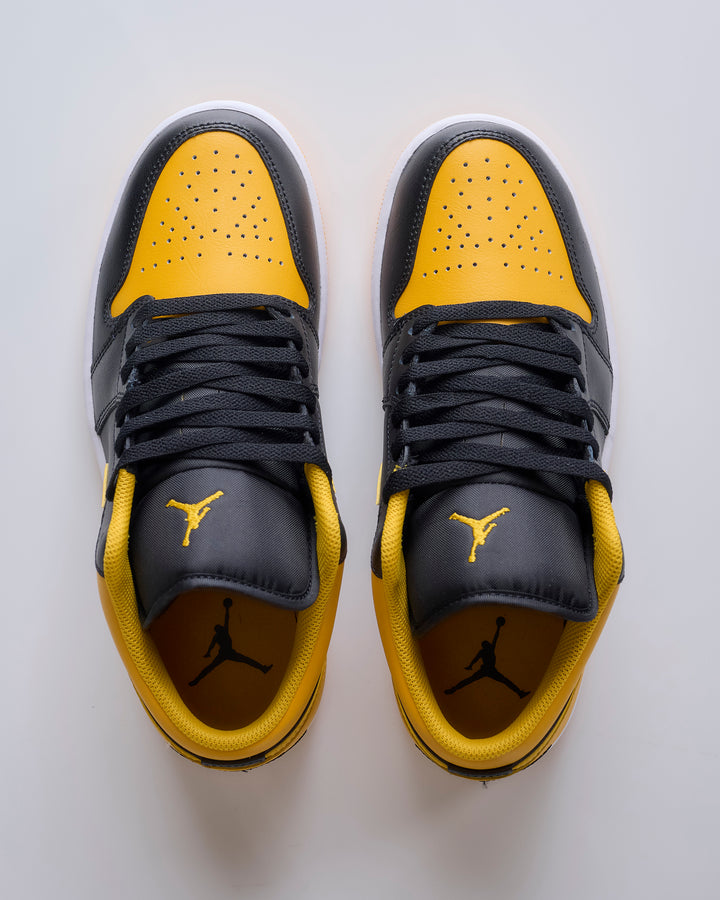 Nike Men's Air Jordan 1 Low Black Yellow Ochre-White 553558 072