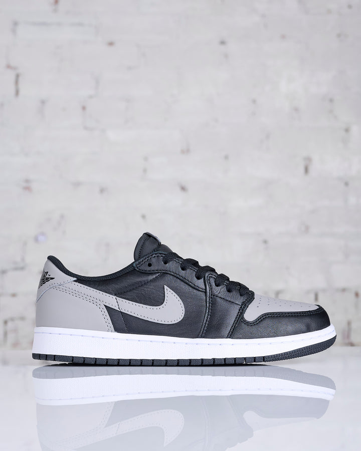 Nike Men's Air Jordan 1 Low OG Black Medium Grey-White