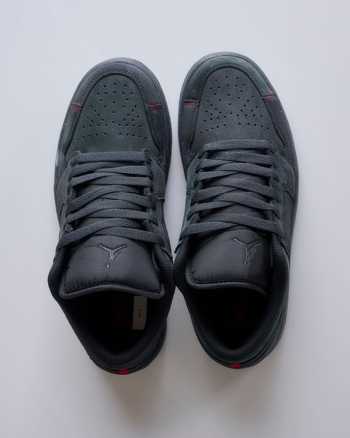 Nike Men's Air Jordan 1 Low SE Craft Dk Smoke Grey Black-Varsity Red