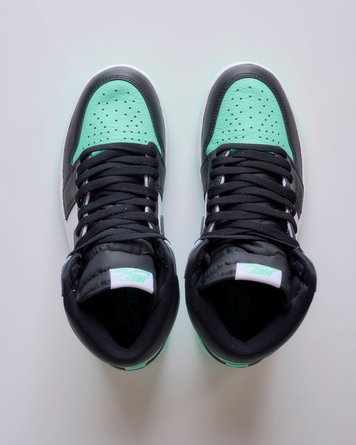 Nike Men's Air Jordan 1 Retro High OG White Black-Green Glow