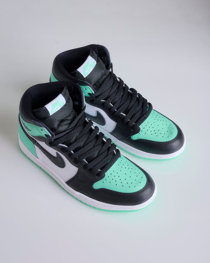 Nike Men's Air Jordan 1 Retro High OG White Black-Green Glow