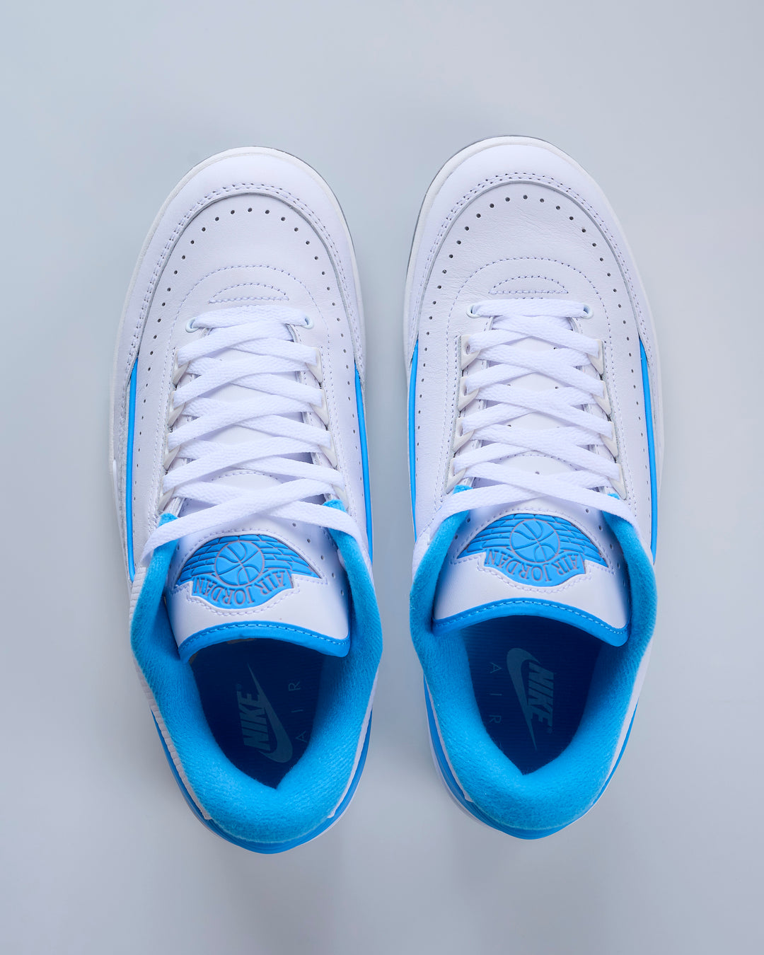 Nike Men's Air Jordan 2 Retro Low White / University Blue-Cement Grey DV9956 104