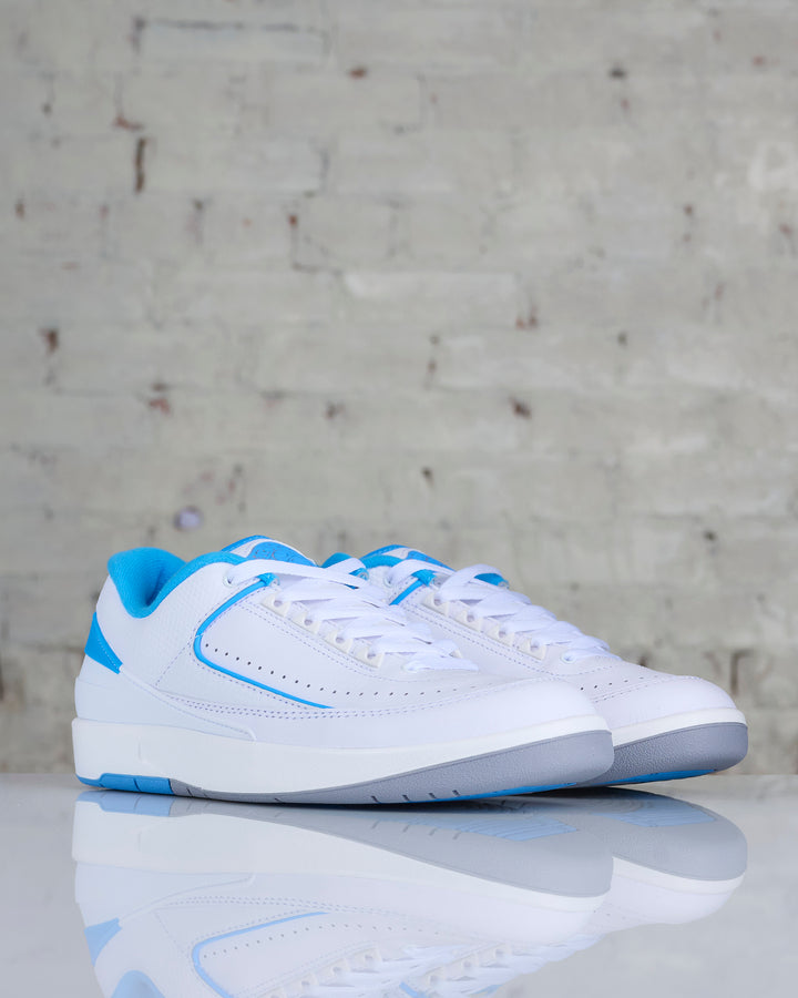 Nike Men's Air Jordan 2 Retro Low White / University Blue-Cement Grey DV9956 104