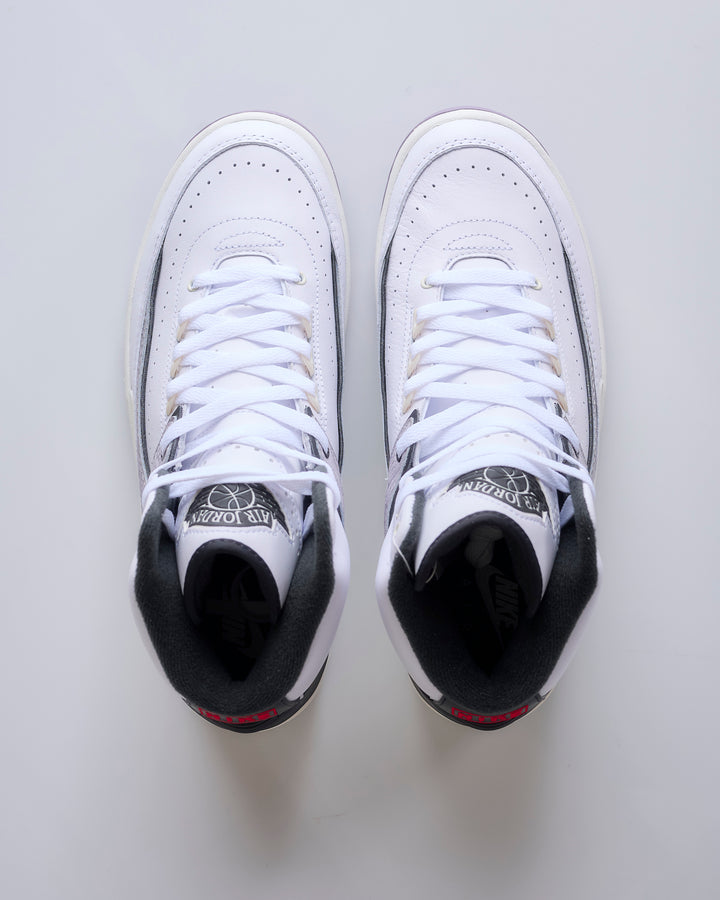 Nike Men's Air Jordan 2 Retro White Fire Red-Black-Sail