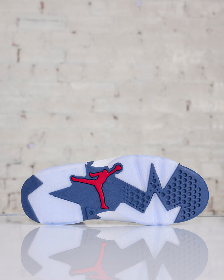 Nike Men's Air Jordan 6 Retro "Olympic" White Varsity Red-Midnight Navy