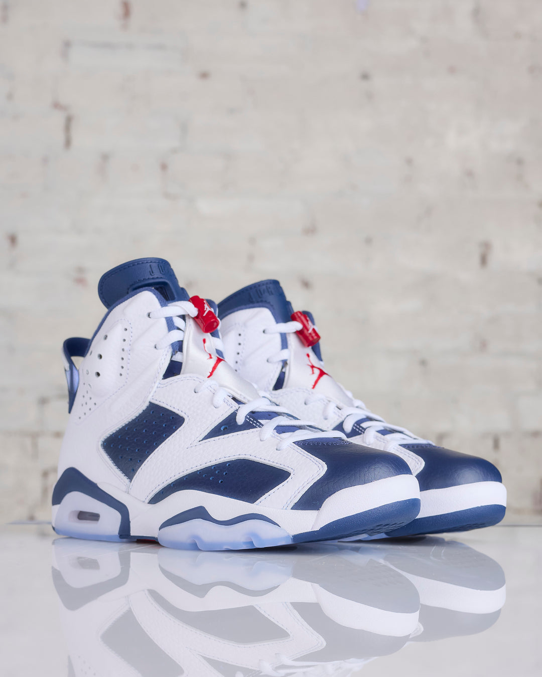 Nike Men's Air Jordan 6 Retro "Olympic" White Varsity Red-Midnight Navy