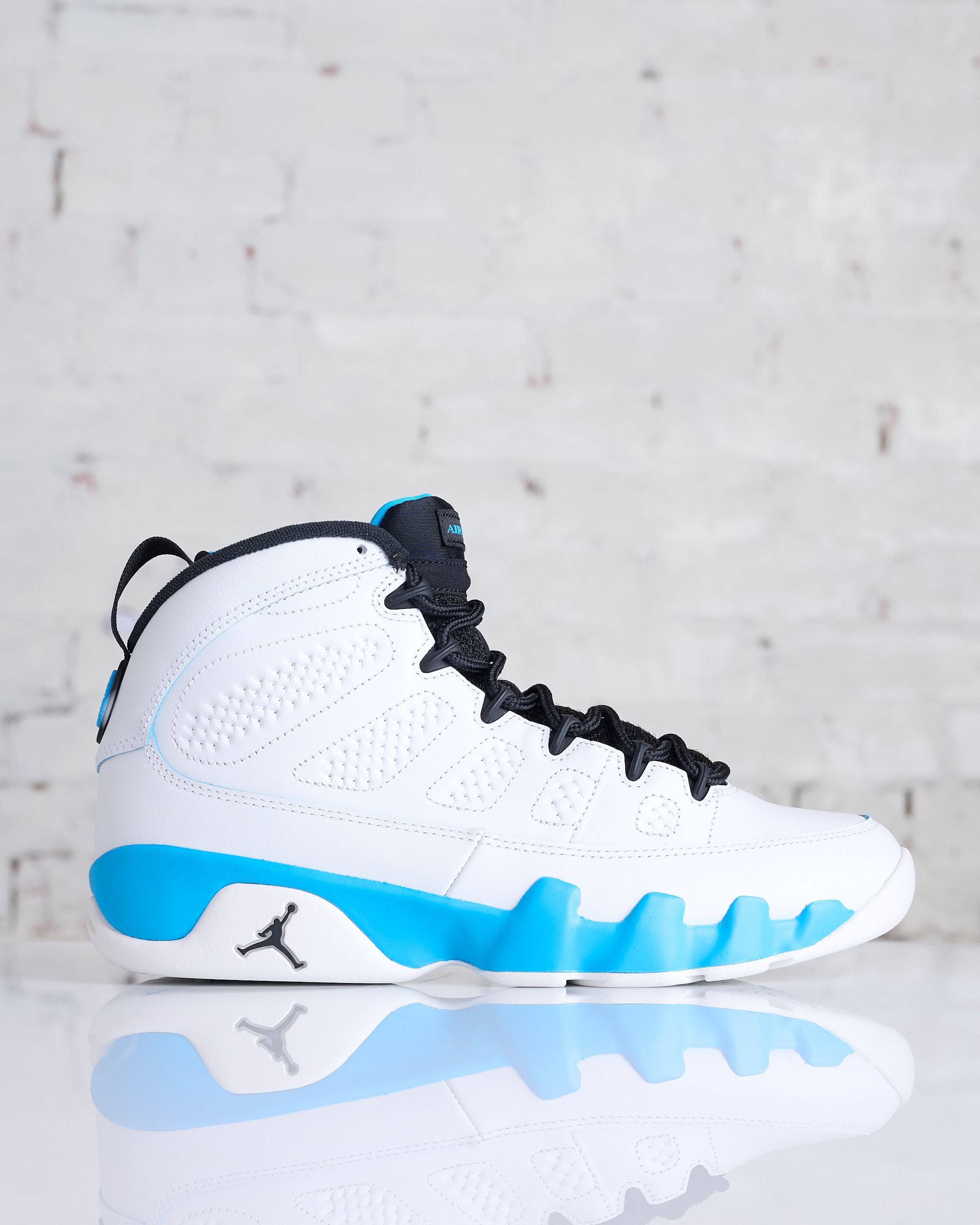 Air Jordan 9 Retro Summit White black dk Powder Blue 8.5