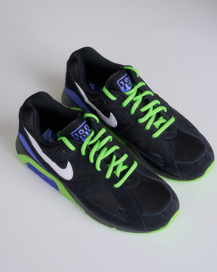 Nike Men's Air Max 180 Black White-Action Green-Persian Violet