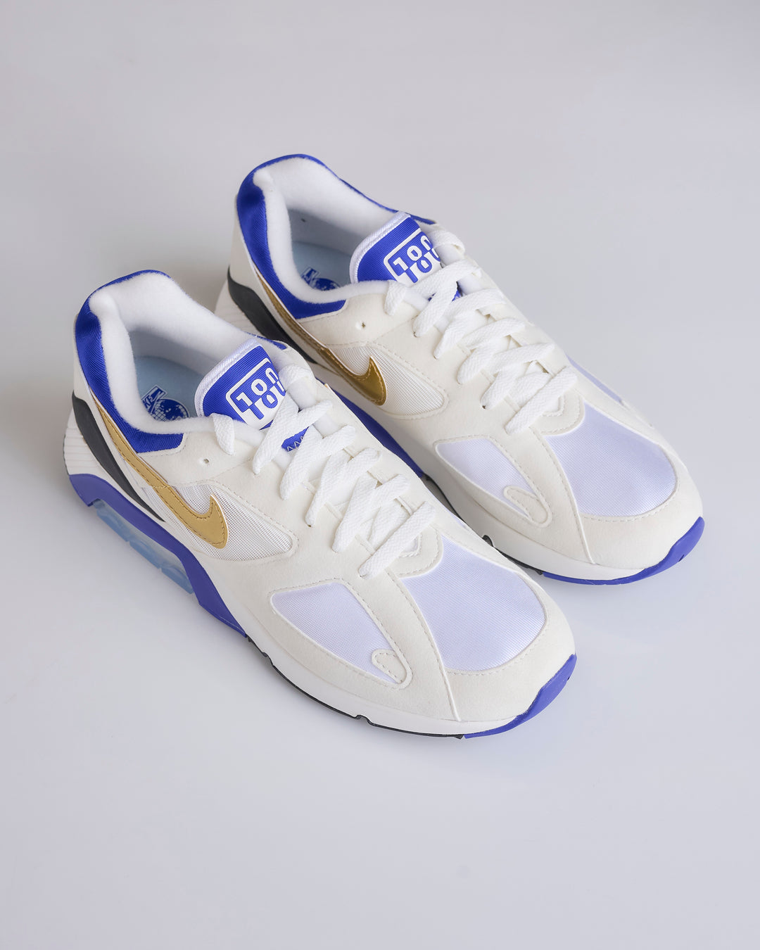 Nike Men's Air Max 180 Summit White Metallic Gold-Concord-Black