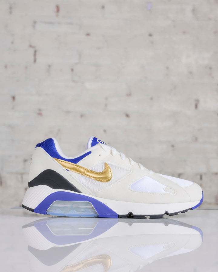 Nike Men's Air Max 180 Summit White Metallic Gold-Concord-Black