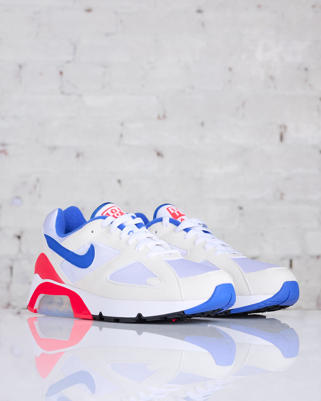 Nike Men's Air Max 180 White/Ultramarine-Solar Red-Black â LESS 17