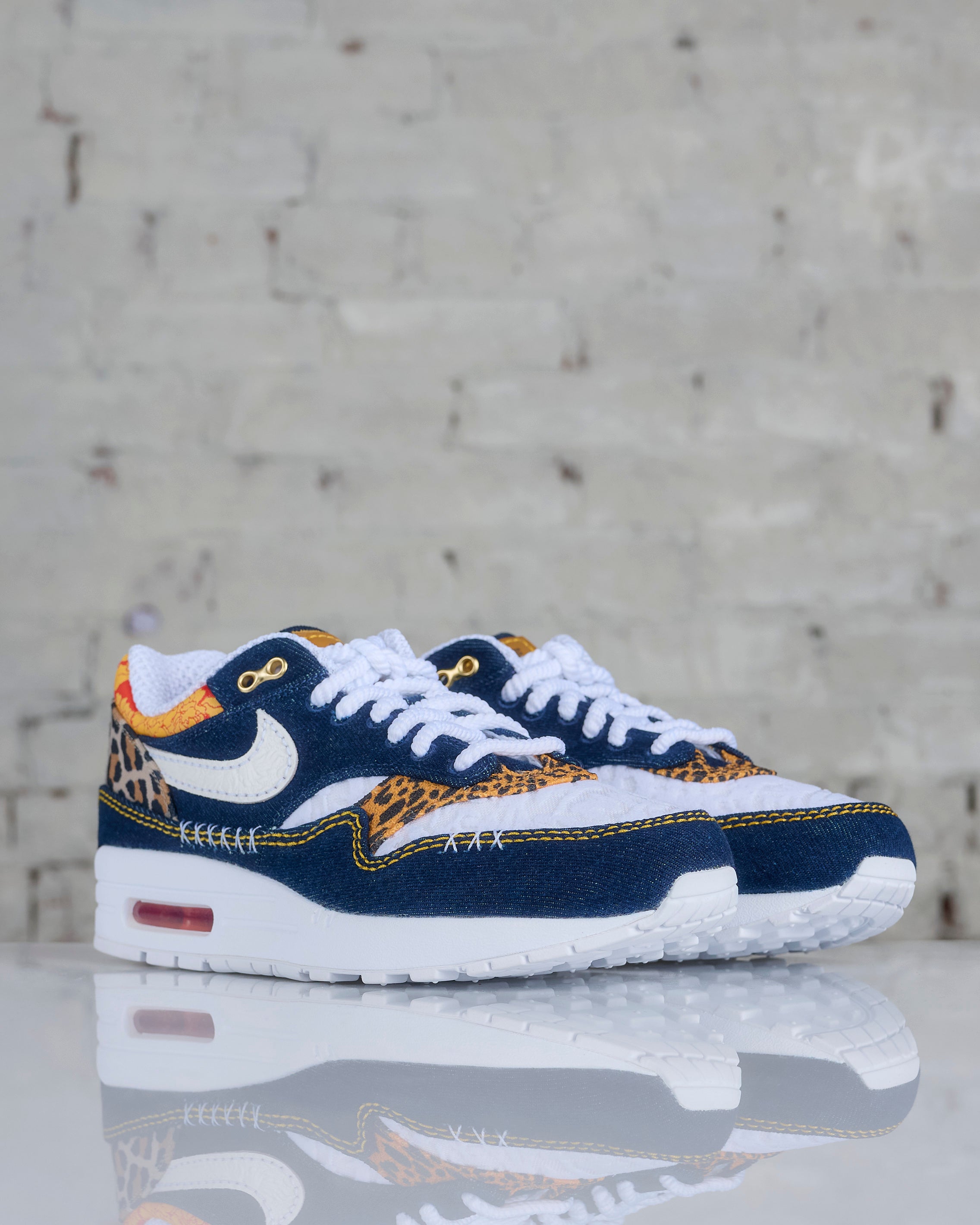 Nike Men's Air Max 1 Prm Medium Blue / White-University Gold