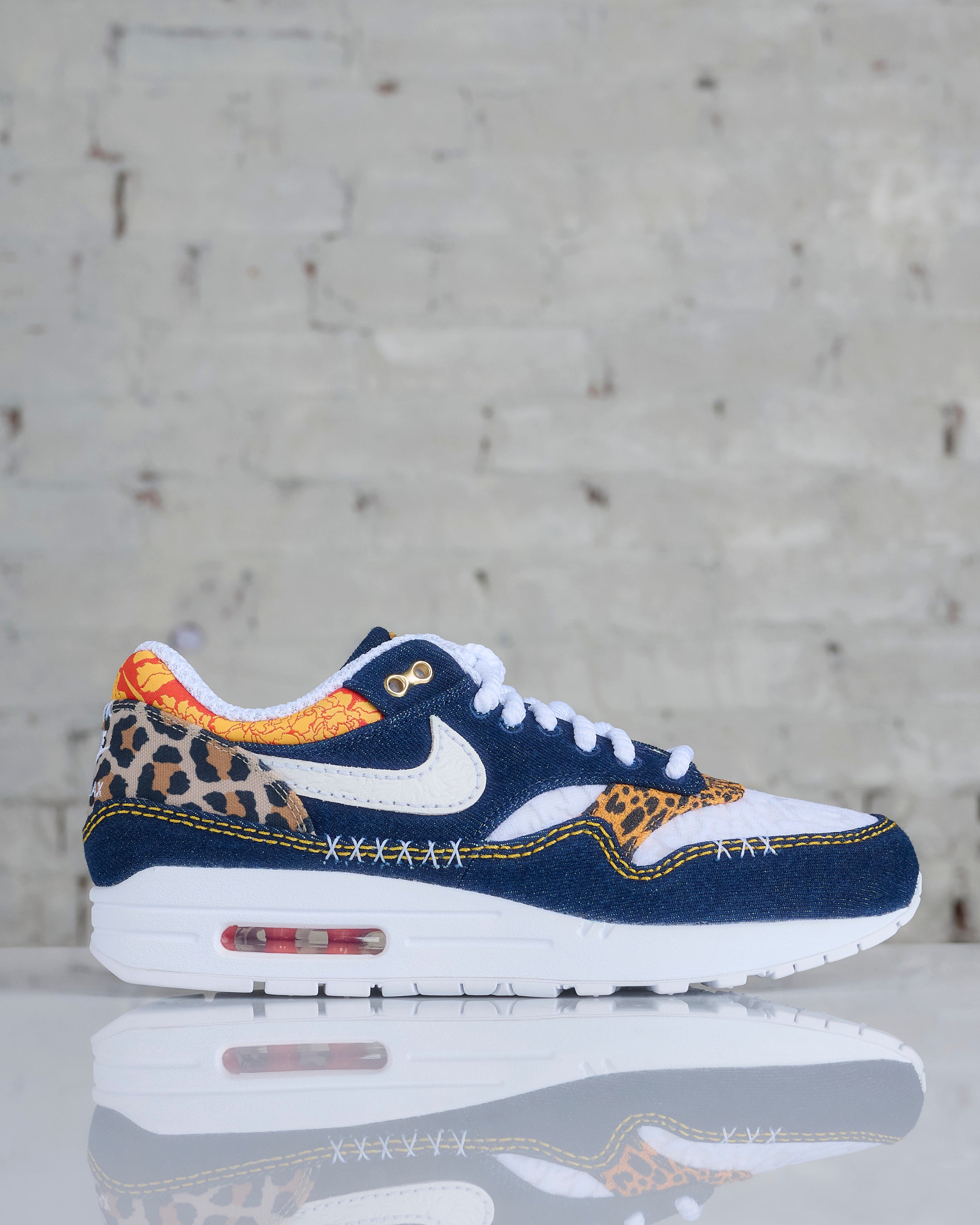 Nike Men's Air Max 1 Prm Medium Blue / White-University Gold