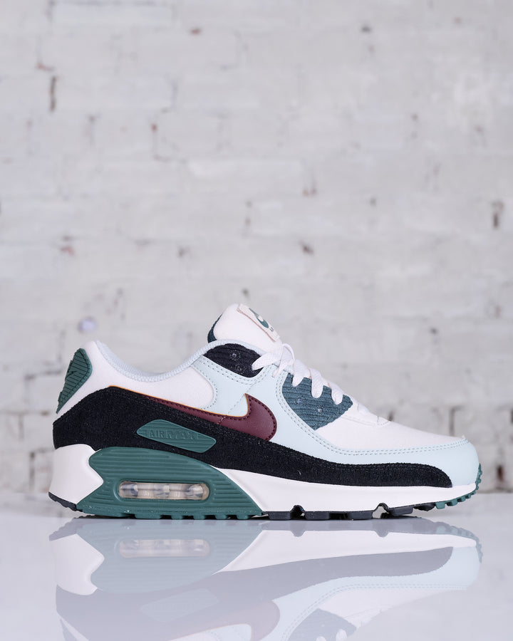 Nike Men's Air Max 90 Premium Phantom/Burgundy Crush-Vintage Green