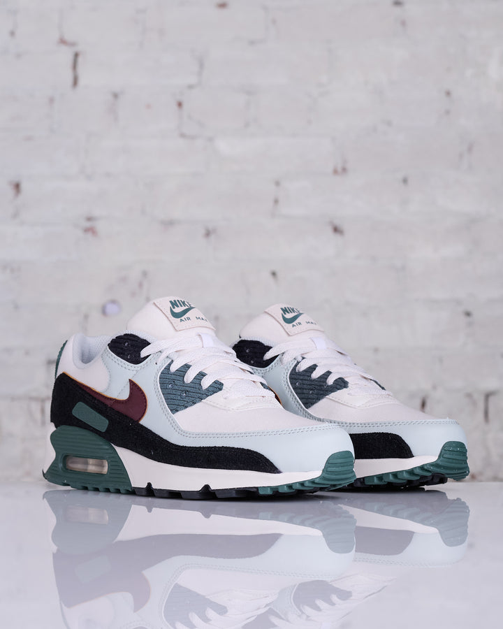 Nike Men's Air Max 90 Premium Phantom/Burgundy Crush-Vintage Green