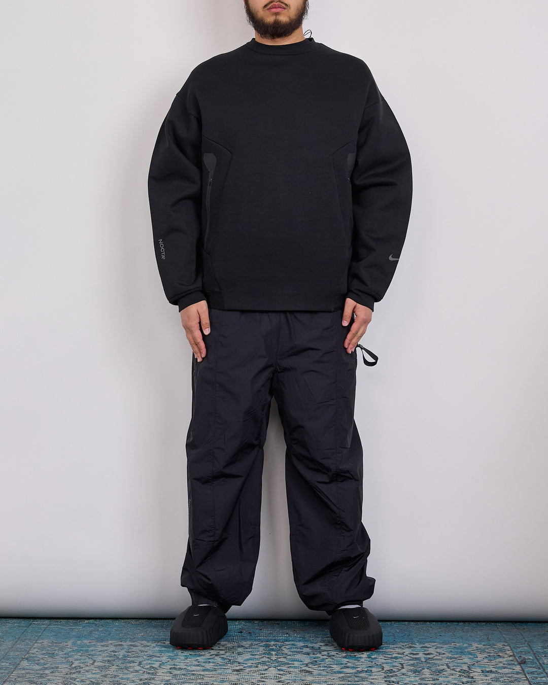 Nike NOCTA Trapeziud-Cut Crew-Neck Pullover Black Refblk IO9014-010