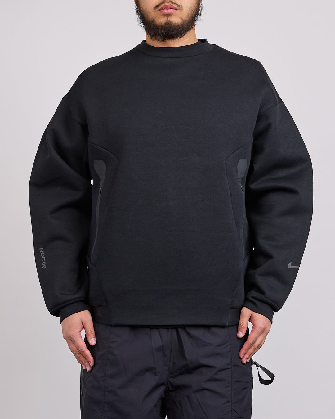 Nike NOCTA Trapeziud-Cut Crew-Neck Pullover Black Refblk IO9014-010