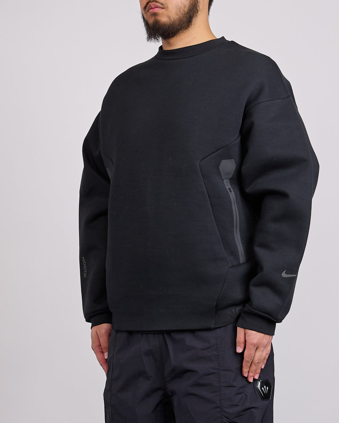 Nike NOCTA Trapeziud-Cut Crew-Neck Pullover Black Refblk IO9014-010