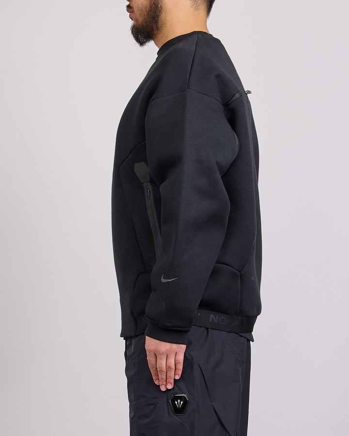 Nike NOCTA Trapeziud-Cut Crew-Neck Pullover Black Refblk IO9014-010