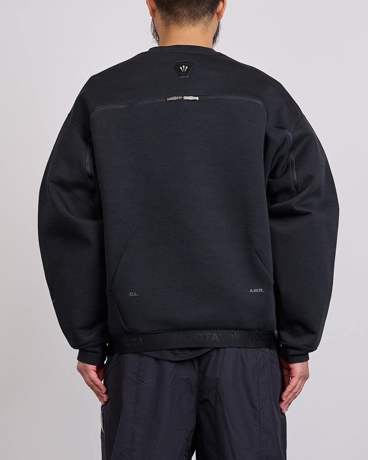 Nike NOCTA Trapeziud-Cut Crew-Neck Pullover Black Refblk IO9014-010
