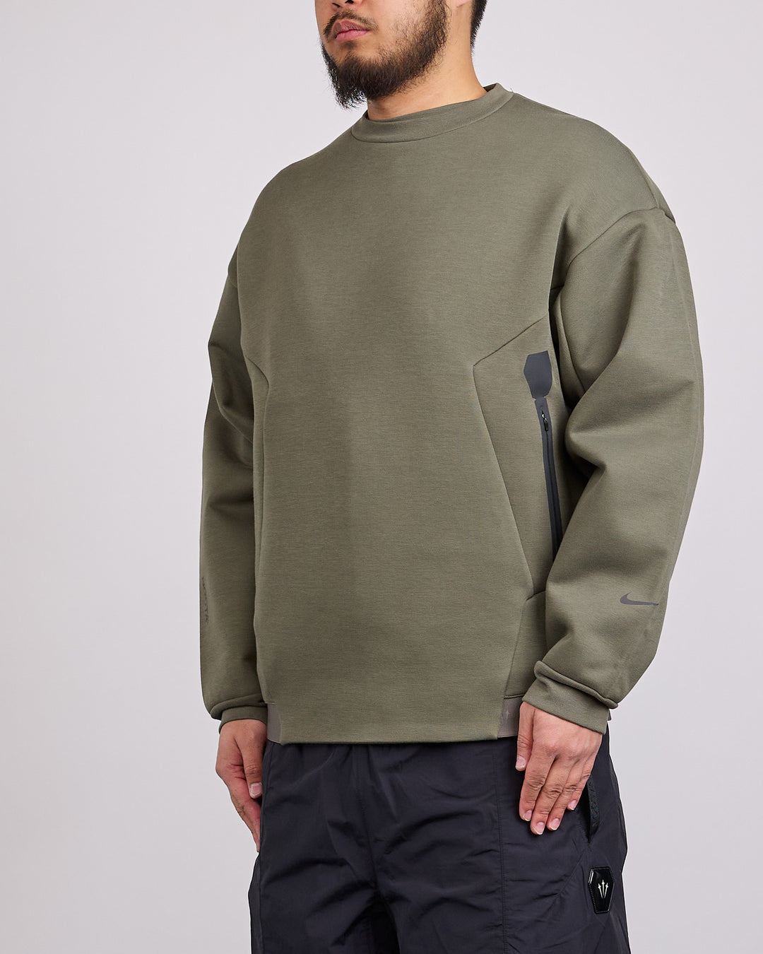 Nike NOCTA Trapeziud-Cut Crew-Neck Pullover Twilight Marsh Refblk IO9014-385