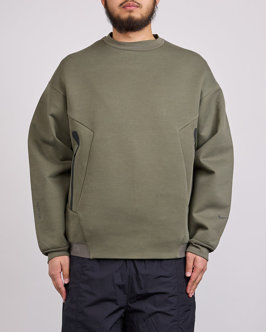Nike NOCTA Trapeziud-Cut Crew-Neck Pullover Twilight Marsh Refblk IO9014-385