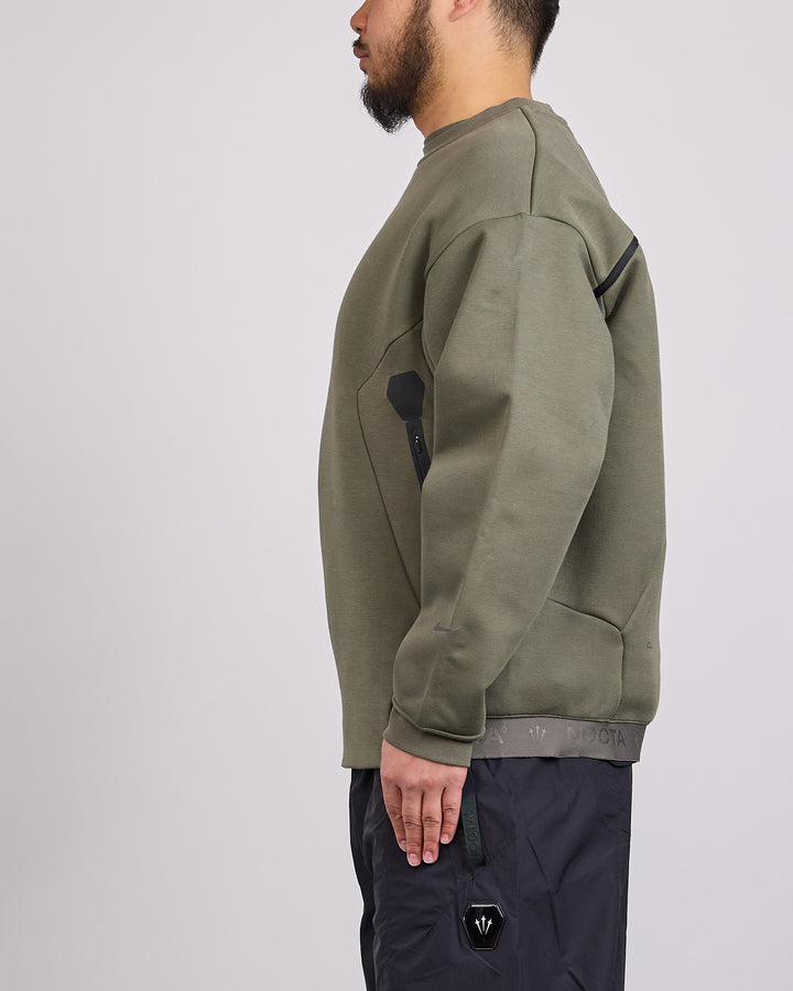 Nike NOCTA Trapeziud-Cut Crew-Neck Pullover Twilight Marsh Refblk IO9014-385