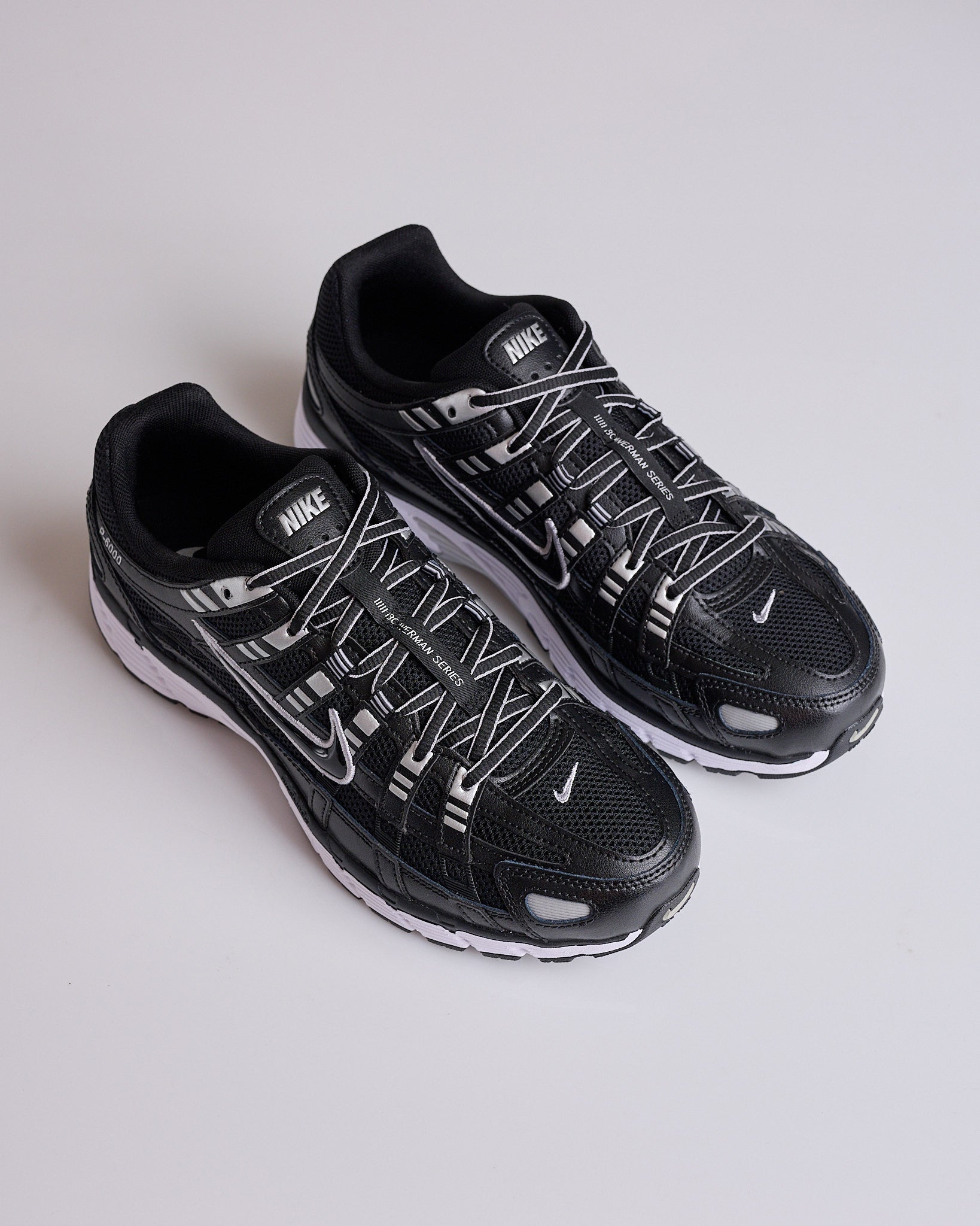 Nike P-6000 Black Black-White-Metallic Silver CD6404 026