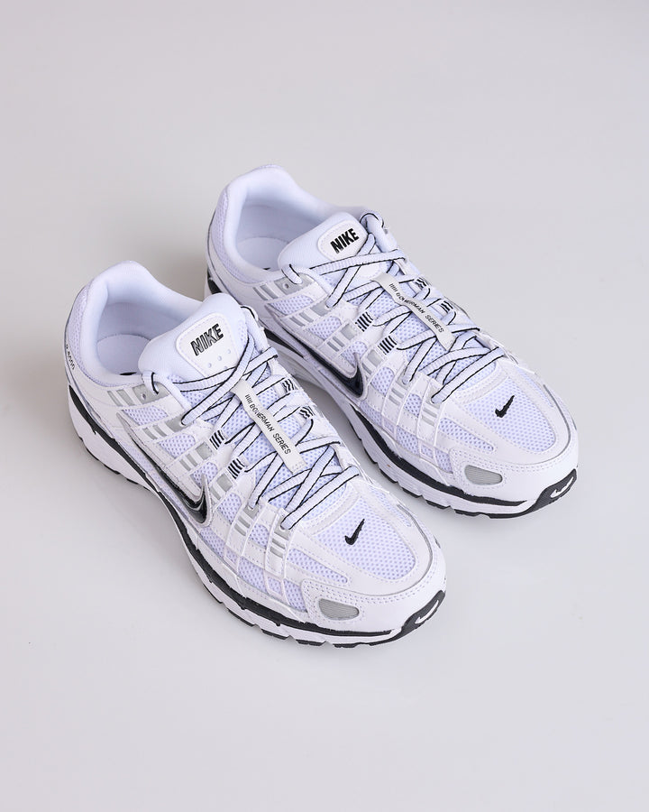 Nike P-6000 White Black-Metallic Silver-Black CD6404 107