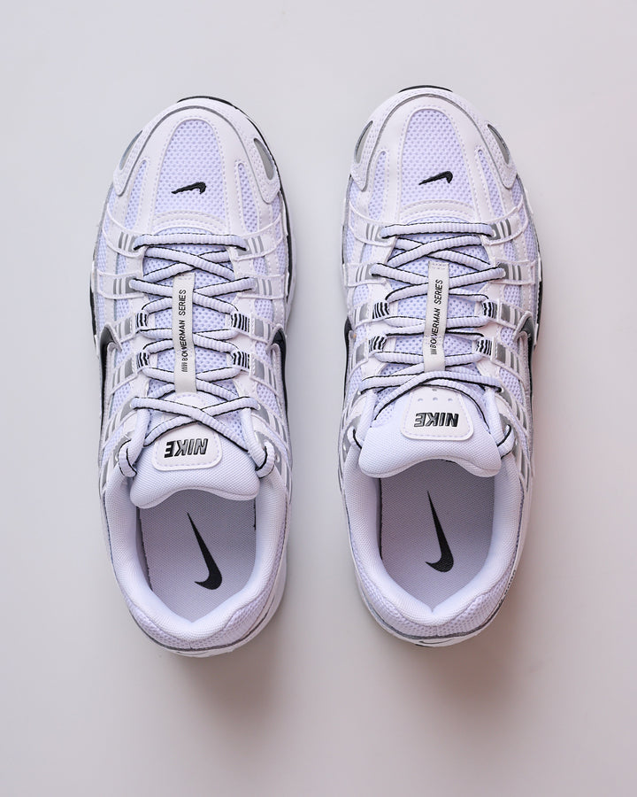 Nike P-6000 White Black-Metallic Silver-Black CD6404 107