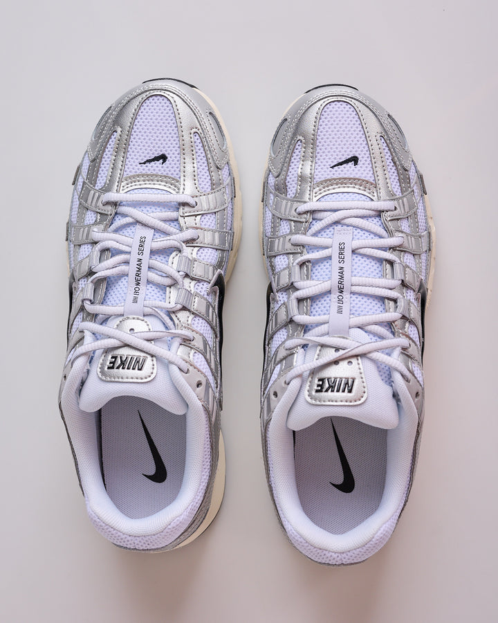 Nike P-6000 White Black-Metallic Silver-Flt Silver CD6404 105